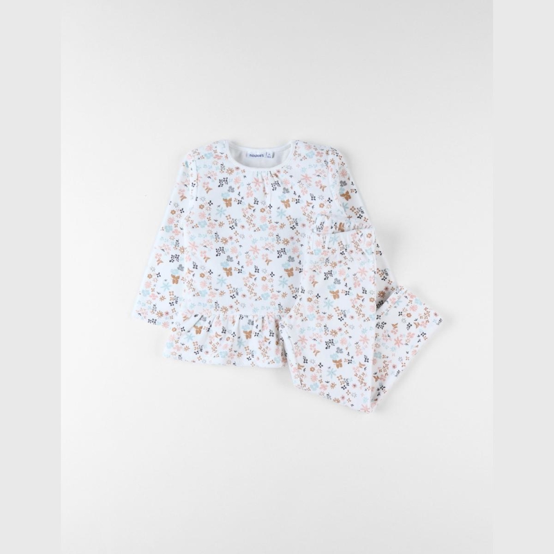 Noukies - Pyjama 2 pièces imprimé fleuri en velours, Noukie's - Fille