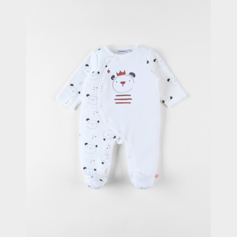 Noukies - Pyjama 1 pièce ours en velours, Noukie's - Fille