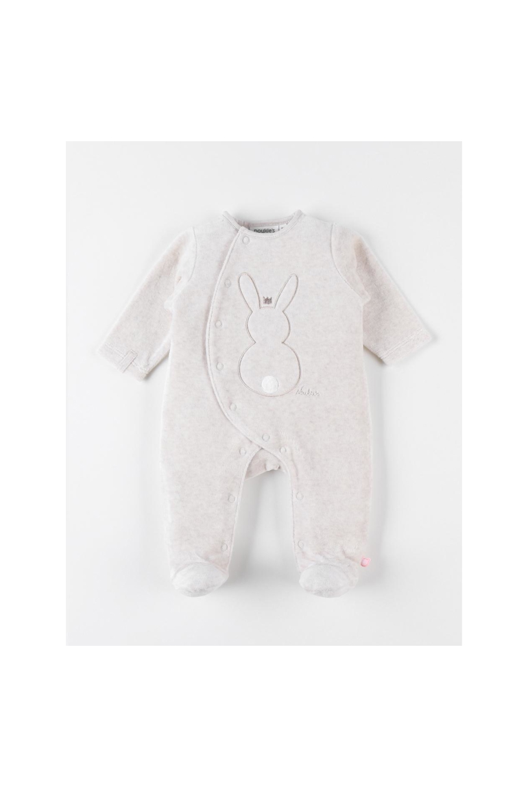 Pyjama 1 pièce lapin en velours, Noukie's 1