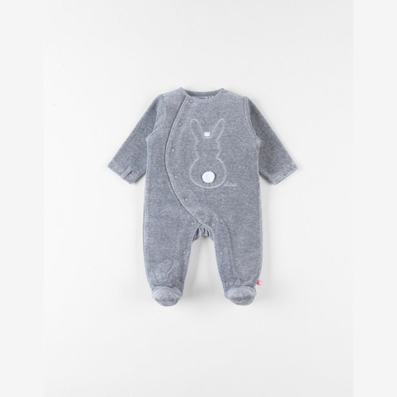 Pyjama 1 pièce lapin en velours, Noukie's - 1M