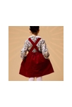 Robe salopette fille  velours bordeaux   Ecolière, La Faute à Voltaire 3