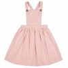 Robe salopette fille  velours rose pastel   Ecolière, La Faute à Voltaire