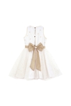 Robe cérémonie fille lin blanc or tulle à paillettes Hepburn, La Faute à Voltaire 4