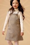 Robe salopette hiver fille carrx tartan marron jaune Lola, La Faute à Voltaire 2