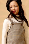 Robe salopette hiver fille carrx tartan marron jaune Lola, La Faute à Voltaire 3