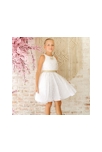 Robe cérémonie fille  tulle blanche lin or   Hepburn, La Faute à Voltaire 2