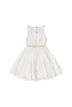 Robe cérémonie fille  tulle blanche lin or   Hepburn, La Faute à Voltaire 4