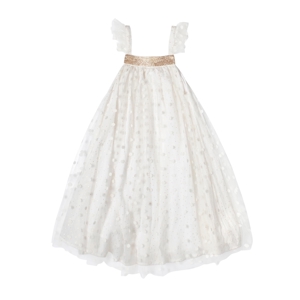 Robe cérémonie bohème fille tulle beige Alizee, La Faute à Voltaire 1