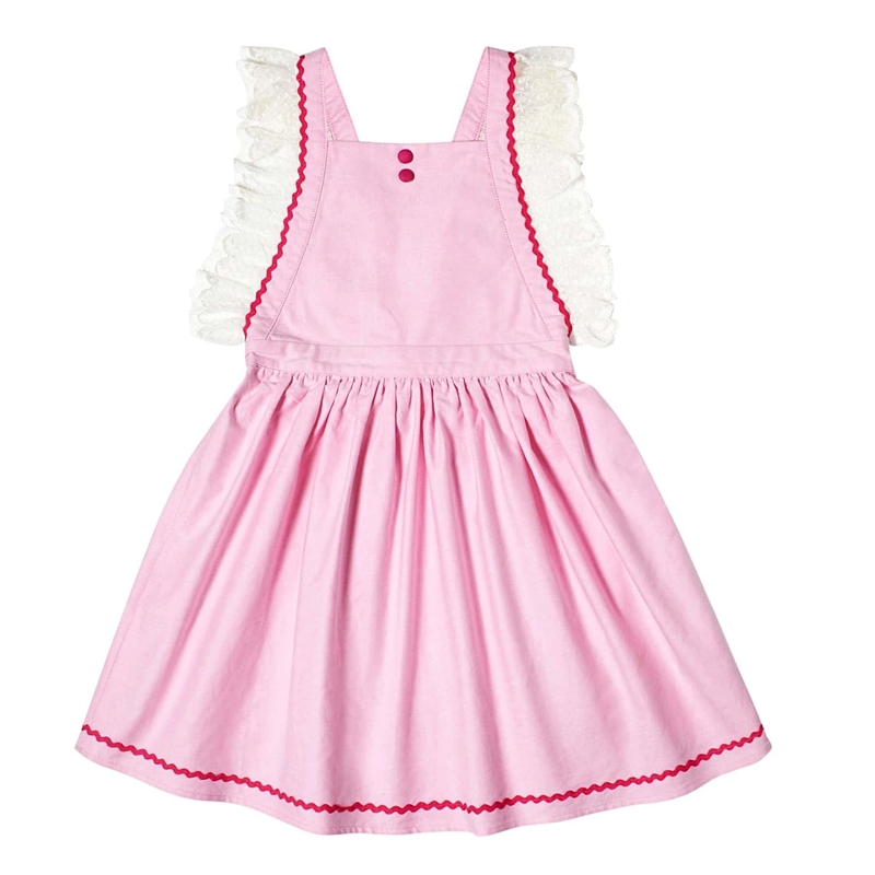 La Faute à Voltaire - Robe cérémonie bohème rose fine dentelle Lili, La Faute à Voltaire - Fille