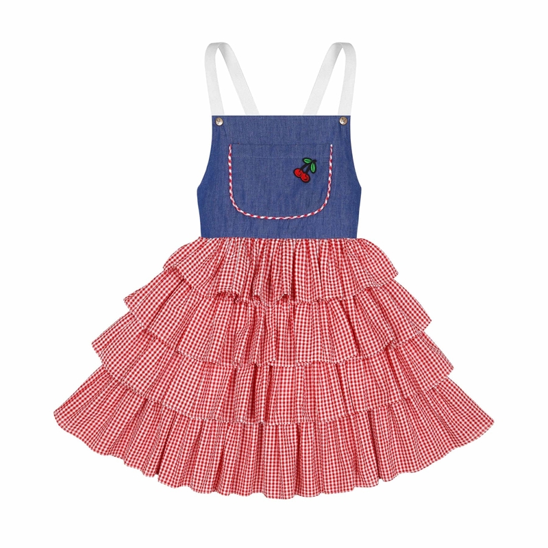 Robe salopette été fille carrx vichy rose foncé Gigi, La Faute à Voltaire - 15/16 ans