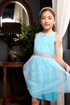 Robe cérémonie fille voile ciel paillettes Hepburn, La Faute à Voltaire 3