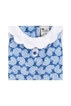 Robe qui tourne fleurie bleue dentelle blanche Hepburn, La Faute à Voltaire 4
