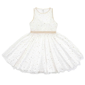 Robe de soirée tulle blanche fille  paillettes dées   Hepburn, La Faute à Voltaire 1