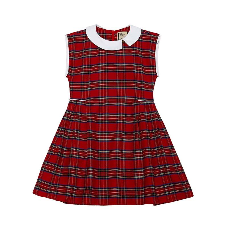 Robe carreaux tartan rouge Edimbourgh, La Faute à Voltaire - 9/10 ans
