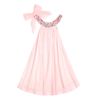 Robe cérémonie fille voile rose col liberty Alizee, La Faute à Voltaire