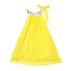 Robe cérémonie jaune fille col fleuri Alizee, La Faute à Voltaire 1