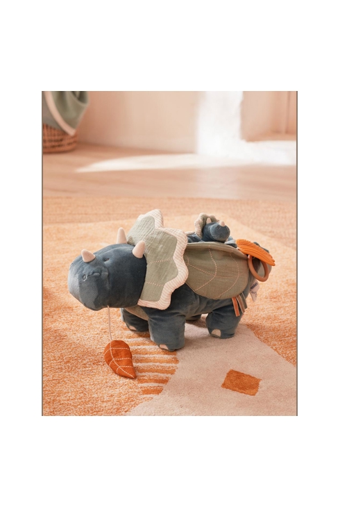 Peluche d'activités ops en veloudoux et mousseline de coton bio, Noukie's