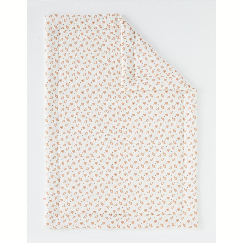 Noukies - Couverture léopard en mousseline de coton écru terracotta, Noukie's - Mixte