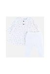 Ensemble de robe imprimé végétal et legging en jersey côtelé écru caramel, Noukie's 2
