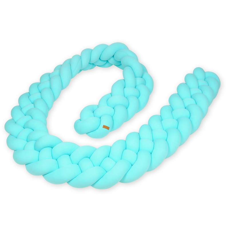 Velinda - Protection tressée pour lit bébé turquoise, Velinda -