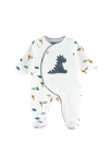 Pyjama dinosaure en velours blanc bleu, Noukie's 1