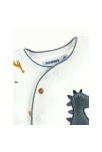Pyjama dinosaure en velours blanc bleu, Noukie's 3