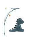 Pyjama dinosaure en velours blanc bleu, Noukie's 4