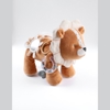 Peluche d'activités babou en veloudoux et mousseline caramel, Noukie's