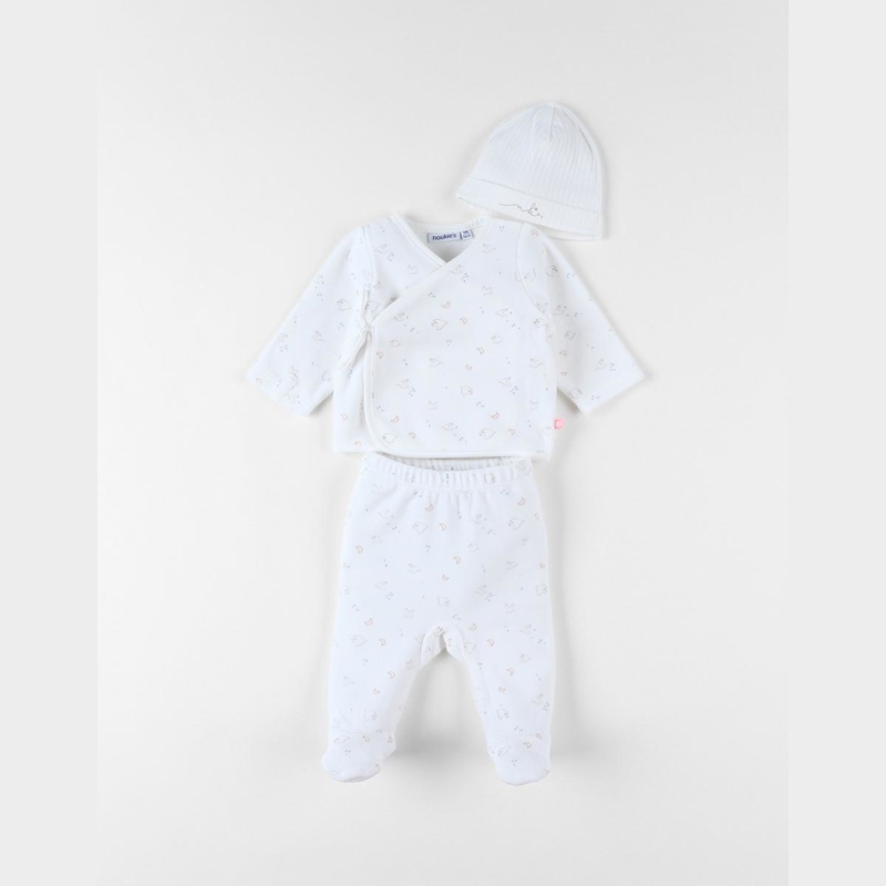 Noukies - Ensemble de 3 pièces imprimé oiseaux, Noukie's - Fille