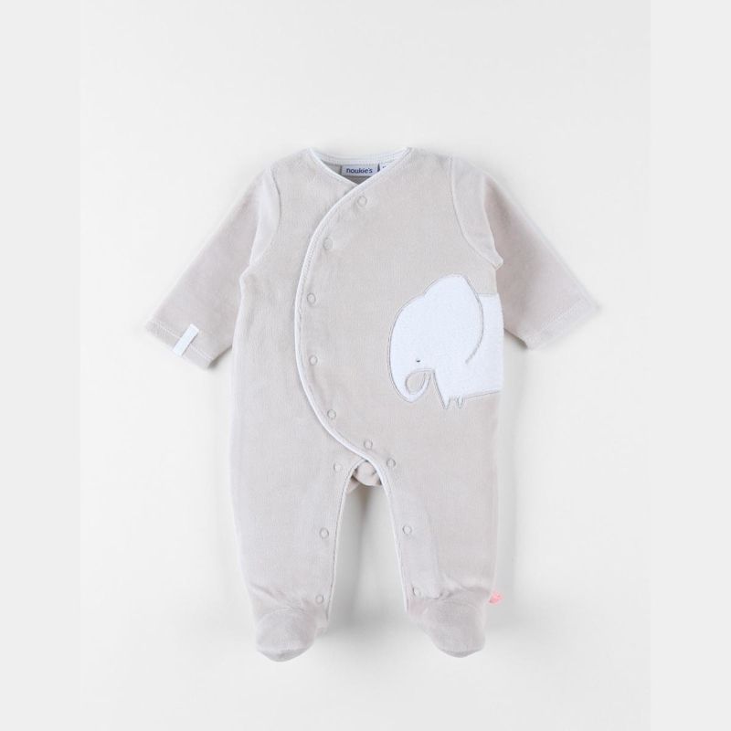 Noukies - Pyjama 1 pièce en velours greige, Noukie's - Fille
