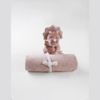 Ma première couverture popsie en veloudoux greige rose poudré et peluche de 18cm, Noukie's