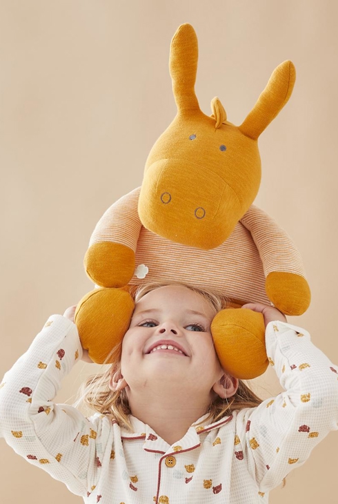 Peluche Coton Bio 40cm Paco Ocre, Noukie's