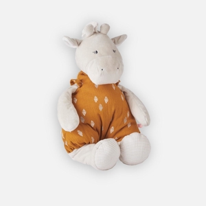 Peluche Medium Tiga En Mousseline De Coton Bio, Beige Et Ocre, Noukie's 1