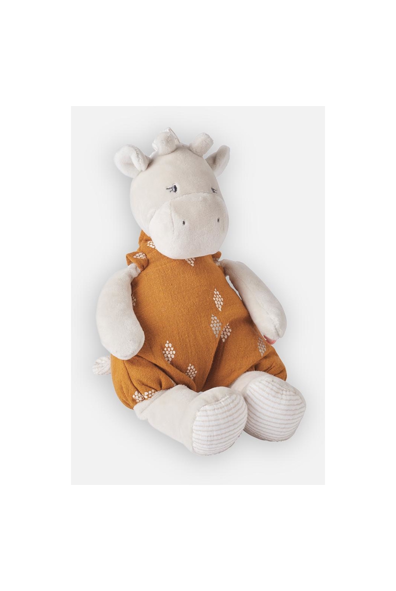 Peluche Small Tiga En Mousseline De Coton Bio, Beige/ocre, Noukie's 1