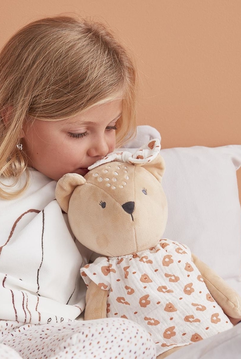 Peluche Medium Kendi En Veloudoux, Beige/terracotta, Noukie's