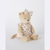 Peluche Medium Kendi En Veloudoux, Beige/terracotta, Noukie's