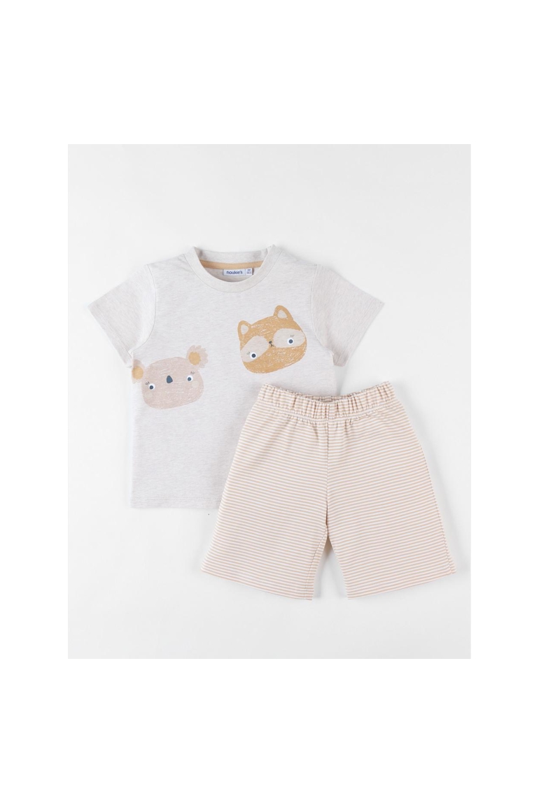 Pyjama 2 pièces en jersey chiné sable, Noukie's 1