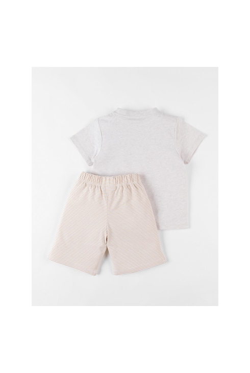 Pyjama 2 pièces en jersey chiné sable, Noukie's