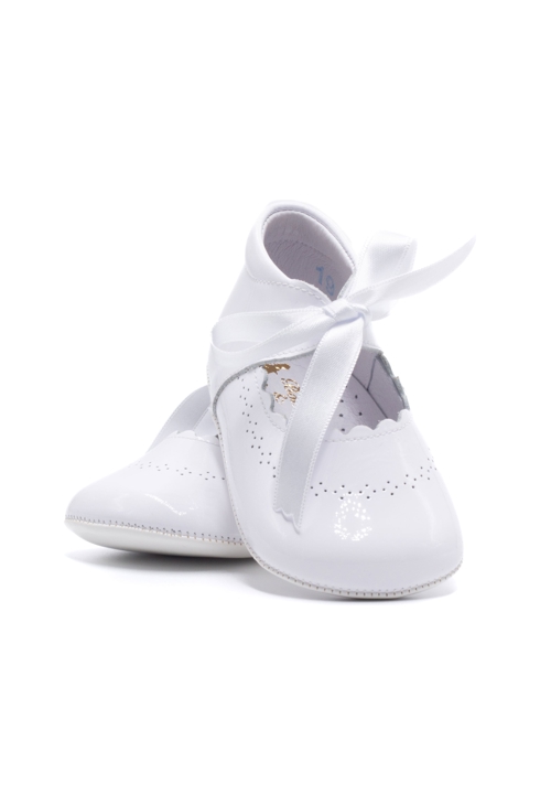 Chaussures premiers pas cérémonie à lacet en cuir vernis Boni Clémence, Boni&Sidonie