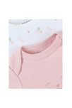 Ensemble de 2 bodies fleuris et guépard en coton écru rose moyen, Noukie's 3