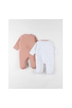 Ensemble de 2 pyjamas 1 pièce terracotta écru, Noukie's 2