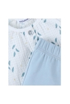 Ensemble blouse plume et legging aqua écru, Noukie's 3