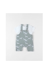 Ensemble salopette zèbres et t-shirt écru eucalyptus, Noukie's 3