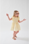 Robe En Crêpe De Coton Rayée, Jaune/écru, Noukie's 4