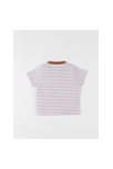 T-shirt Rayé Panda à Manches Courtes, écru/caramel, Noukie's 2