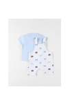 Ensemble Salopette Imprimé Animalier + T-shirt, Clair/écru, Noukie's 3