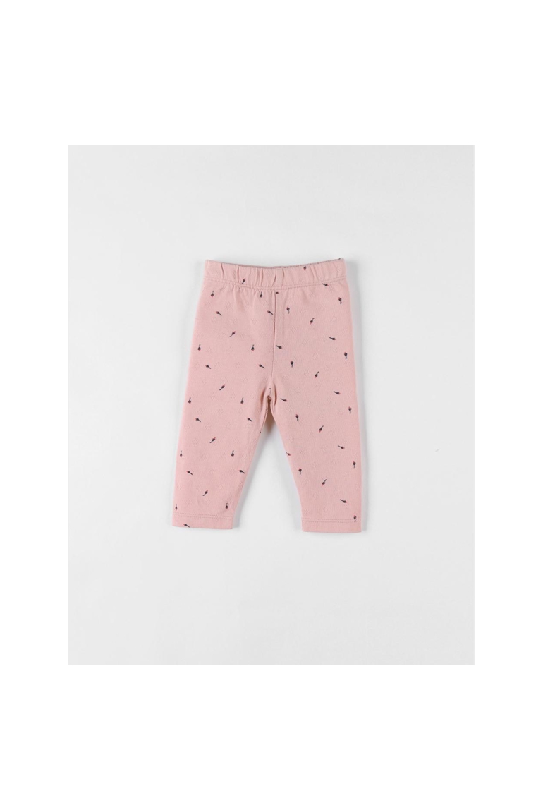 Legging Imprimé Fleuri, Poudré, Noukie's 1