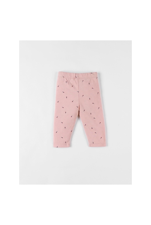Legging Imprimé Fleuri, Poudré, Noukie's