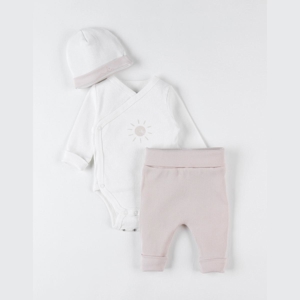 Ensemble body et legging et bonnet clair écru, Noukie's 1