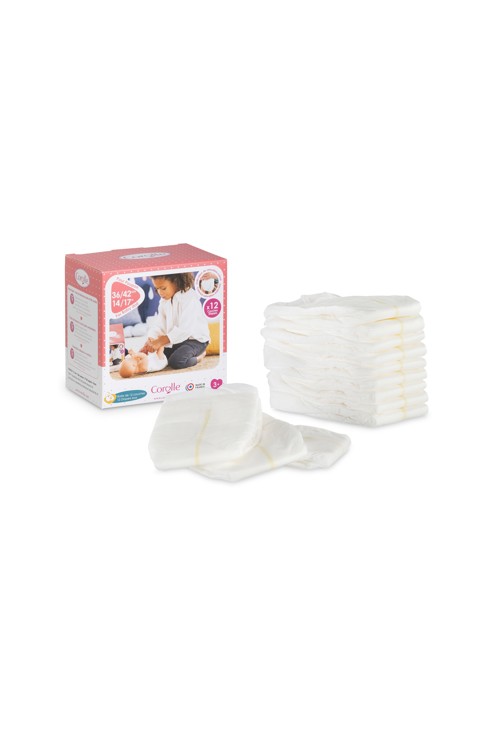 Boîte de 12 couches pour poupon 36-42cm, Corolle 1
